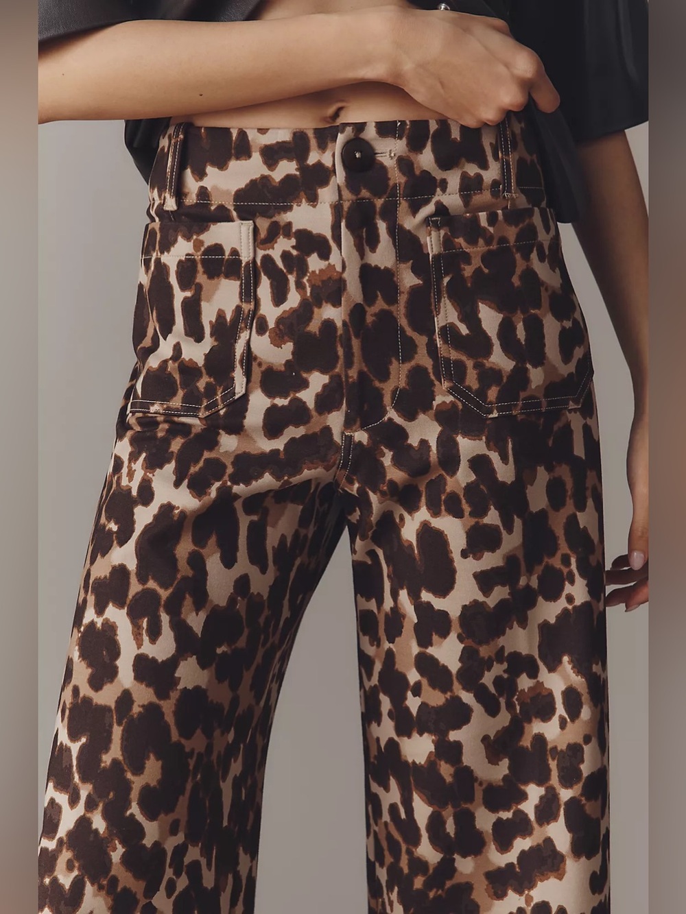 NWT Anthropologie Maeve The Colette Cropped Wide-Leg Trousers Ponte Edition - Picture 4 of 8